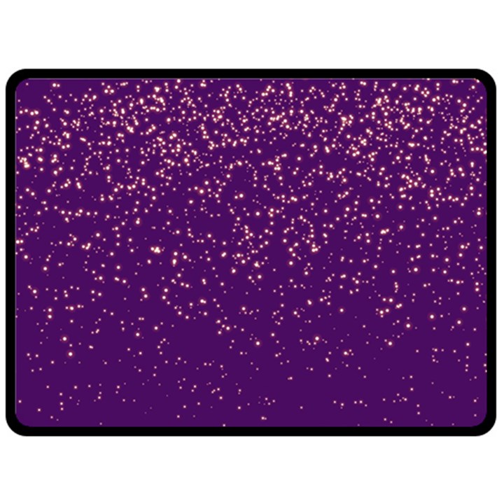 Purple Glittery Backdrop Scrapbooking Sparkle One Side Fleece Blanket (Large)