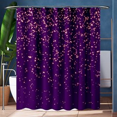 Purple Glittery Backdrop Scrapbooking Sparkle Shower Curtain 60  X 72  (medium)  by Ravend