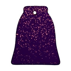 Purple Glittery Backdrop Scrapbooking Sparkle Ornament (bell)