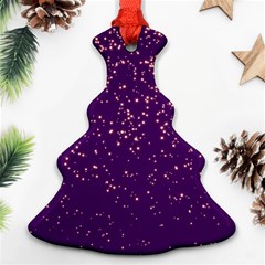 Purple Glittery Backdrop Scrapbooking Sparkle Christmas Tree Ornament (Two Sides)