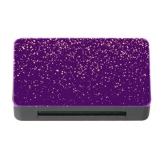 Purple Glittery Backdrop Scrapbooking Sparkle Memory Card Reader With Cf by Ravend