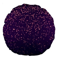 Purple Glittery Backdrop Scrapbooking Sparkle Large 18  Premium Round Cushions by Ravend