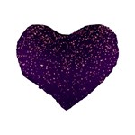 Purple Glittery Backdrop Scrapbooking Sparkle Standard 16  Premium Heart Shape Cushions Back