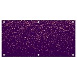 Purple Glittery Backdrop Scrapbooking Sparkle Banner and Sign 4  x 2  Front