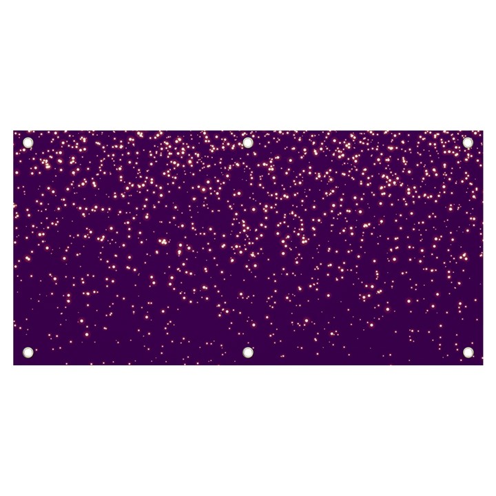 Purple Glittery Backdrop Scrapbooking Sparkle Banner and Sign 4  x 2 