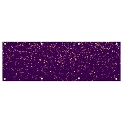 Purple Glittery Backdrop Scrapbooking Sparkle Banner And Sign 9  X 3  by Ravend