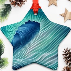 Summer Ocean Waves Ornament (star) by GardenOfOphir