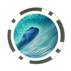 Summer Ocean Waves Poker Chip Card Guard by GardenOfOphir