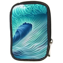 Summer Ocean Waves Compact Camera Leather Case by GardenOfOphir