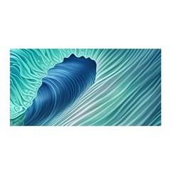 Summer Ocean Waves Satin Wrap 35  X 70  by GardenOfOphir