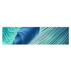 Summer Ocean Waves Oblong Satin Scarf (16  X 60 ) by GardenOfOphir