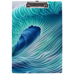 Summer Ocean Waves A4 Acrylic Clipboard by GardenOfOphir