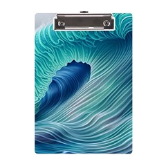 Summer Ocean Waves A5 Acrylic Clipboard by GardenOfOphir