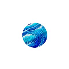 Simple Blue Ocean Wave 1  Mini Magnets by GardenOfOphir