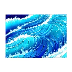 Simple Blue Ocean Wave Sticker A4 (100 Pack) by GardenOfOphir