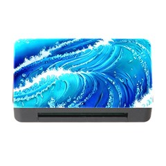 Simple Blue Ocean Wave Memory Card Reader With Cf by GardenOfOphir