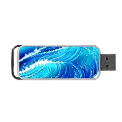 Simple Blue Ocean Wave Portable Usb Flash (two Sides) by GardenOfOphir