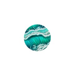 Ocean Waves Design In Pastel Colors 1  Mini Buttons