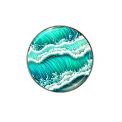 Ocean Waves Design In Pastel Colors Hat Clip Ball Marker (4 Pack) by GardenOfOphir