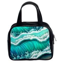 Ocean Waves Design In Pastel Colors Classic Handbag (two Sides) by GardenOfOphir