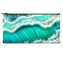 Ocean Waves Design In Pastel Colors Pencil Case by GardenOfOphir