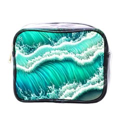 Ocean Waves Design In Pastel Colors Mini Toiletries Bag (one Side) by GardenOfOphir