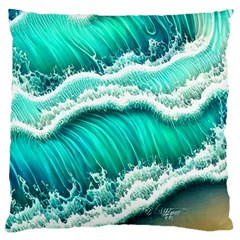 Ocean Waves Design In Pastel Colors Standard Premium Plush Fleece Cushion Case (one Side) by GardenOfOphir