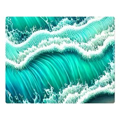 Ocean Waves Design In Pastel Colors Premium Plush Fleece Blanket (large) by GardenOfOphir