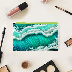 Ocean Waves Design In Pastel Colors Cosmetic Bag (xs) by GardenOfOphir