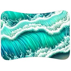 Ocean Waves Design In Pastel Colors Velour Seat Head Rest Cushion by GardenOfOphir