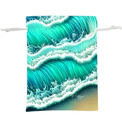 Ocean Waves Design In Pastel Colors Lightweight Drawstring Pouch (xl) by GardenOfOphir