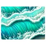 Ocean Waves Design In Pastel Colors One Side Premium Plush Fleece Blanket (Extra Small) 40 x30  Blanket Front