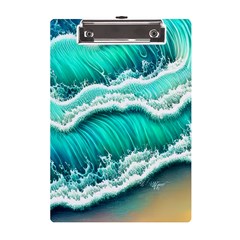 Ocean Waves Design In Pastel Colors A5 Acrylic Clipboard