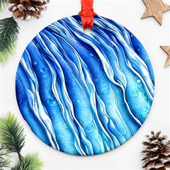 Nature Ocean Waves Ornament (round) by GardenOfOphir