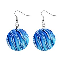 Nature Ocean Waves Mini Button Earrings by GardenOfOphir