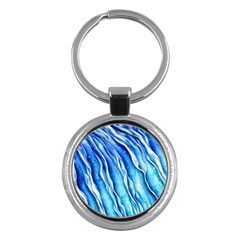 Nature Ocean Waves Key Chain (round) by GardenOfOphir