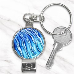 Nature Ocean Waves Nail Clippers Key Chain