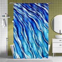 Nature Ocean Waves Shower Curtain 48  X 72  (small)  by GardenOfOphir