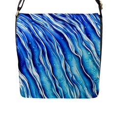 Nature Ocean Waves Flap Closure Messenger Bag (l) by GardenOfOphir