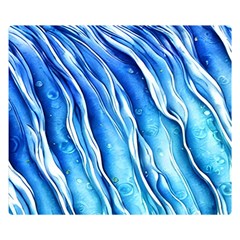 Nature Ocean Waves One Side Premium Plush Fleece Blanket (small) by GardenOfOphir