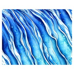 Nature Ocean Waves One Side Premium Plush Fleece Blanket (medium)