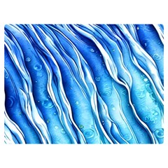 Nature Ocean Waves One Side Premium Plush Fleece Blanket (extra Small)