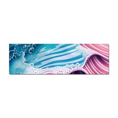 Pink Wave Crashing On The Shore Sticker Bumper (100 Pack) by GardenOfOphir