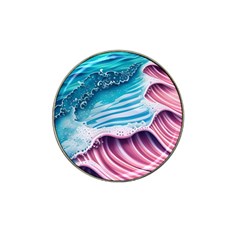 Pink Wave Crashing On The Shore Hat Clip Ball Marker by GardenOfOphir