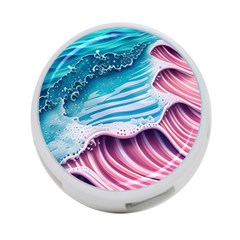 Pink Wave Crashing On The Shore 4-port Usb Hub (two Sides) by GardenOfOphir