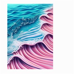 Pink Wave Crashing On The Shore Large Garden Flag (two Sides) by GardenOfOphir