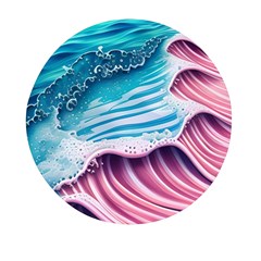 Pink Wave Crashing On The Shore Mini Round Pill Box (pack Of 3) by GardenOfOphir