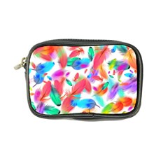 Feathers Pattern Background Colorful Plumage Coin Purse by Ravend