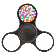 Feathers Pattern Background Colorful Plumage Finger Spinner by Ravend