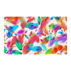 Feathers Pattern Background Colorful Plumage Banner And Sign 5  X 3 